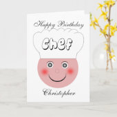 Chef Birthday Kaart (Gele Bloem)