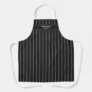 Chef Black en White Stripes Apron Schort