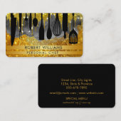 Chef Black Gold Catering Kitchen Tools Personal Bu Visitekaartje (Voorkant / Achterkant)