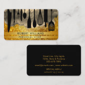 Chef Black Gold Catering Kitchen Tools Personal Bu Visitekaartje (Voorkant / Achterkant)