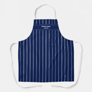 Chef Blue en White Stripes Apron Schort