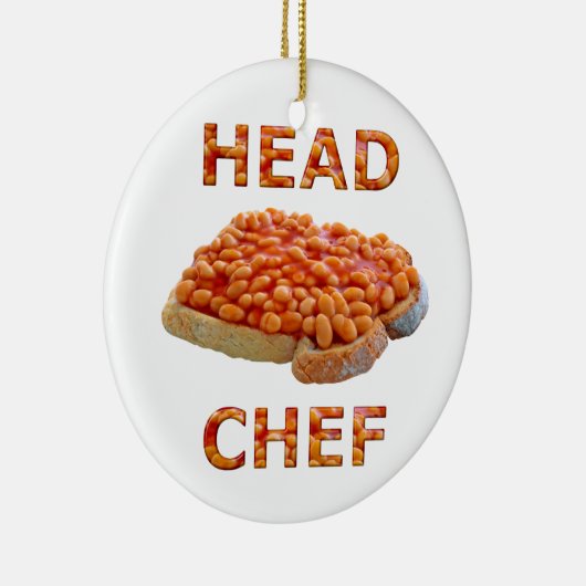 Chef-bonen in toast keramisch ornament (Rechts)