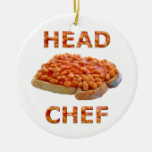 Chef-bonen in toast keramisch ornament (Voorkant)
