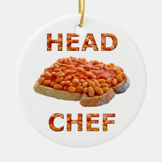 Chef-bonen in toast keramisch ornament (Voorkant)