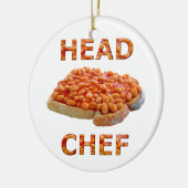 Chef-bonen in toast keramisch ornament (Links)