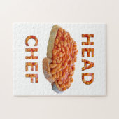 Chef-bonen in toast legpuzzel (Horizontaal)