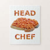 Chef-bonen in toast legpuzzel (Verticaal)