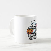 Chef Boo – Spooky Cute Halloween Ghost Spoon Koffiemok (Voorkant links)