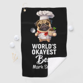 Chef Boss's Day World's Okayest Boss Golf Towel Golfhanddoek (Insitu)