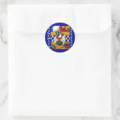 Chef Boxer Hond Ronde Sticker (Tas)