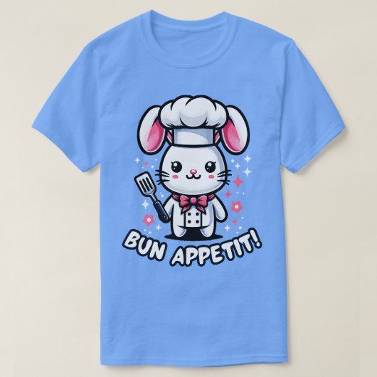 Chef Bunny Paasdag Grappig Koken Koken Baker Kit T-shirt (Design voorkant)