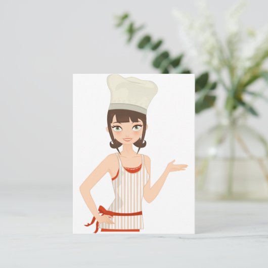 Chef bust briefkaart (Staand voorkant)