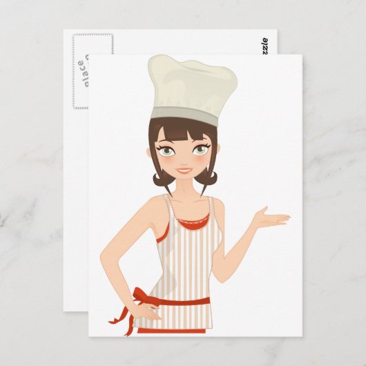 Chef bust briefkaart (Voorkant / Achterkant)