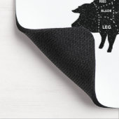 Chef Butcher BBQ Ik rookte dat varkensvarken grapp Muismat (Hoek)