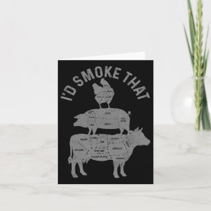 Chef Butcher BBQ Ik rookte dat varkensvlees grappi Kaart