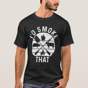 Chef Butcher BBQ Ik zou dat varkensvlees Funny Fa T-shirt