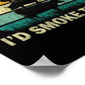 Chef Butcher Cook Bbq ID roke die Koe rundvlees gr Poster (Hoek)