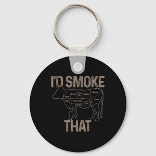 Chef Butcher Cook Bbq ID roke die Koe rundvlees gr Sleutelhanger