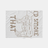 chef butcher cook bbq roken koe beef fleece deken (Voorkant (Horizontaal))