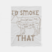 chef butcher cook bbq roken koe beef fleece deken (Voorkant)