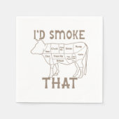 chef butcher cook bbq roken koe beef servet (Voorkant)