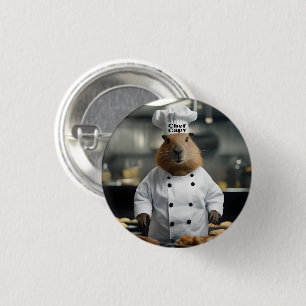 "Chef Capy: De Paschef Capybara Extraordinaire Ronde Button 3,2 Cm