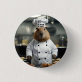 "Chef Capy: De Paschef Capybara Extraordinaire Ronde Button 3,2 Cm (Voorkant)
