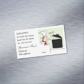 Chef Cartoon Schattige Funny Restaurant Catering Magnetisch Visitekaartje (Voorbeeld)