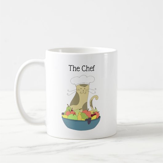 Chef Cat Coffee Mok (Links)