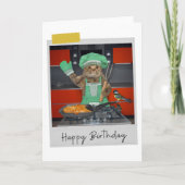 Chef Cat Funny Birthday Card Kaart (Voorkant)