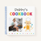 Chef Cat Personalized Kinder Cookbook (Foto toevoe Notitieboek (Voorkant)