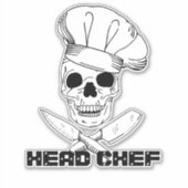 Chef Cateraar Training School Afstuderen Sticker (Voorkant)