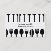 Chef Caterer Restaurateur Business Black Visitekaartje (Achterkant)