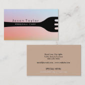 Chef Catering Bakery Fork Sunset Visitekaartje (Voorkant / Achterkant)