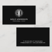 Chef Catering Bakery Plain Black Visitekaartje (Voorkant / Achterkant)