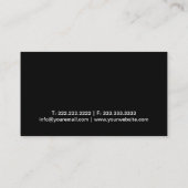 Chef Catering Bakery Plain Black Visitekaartje (Achterkant)