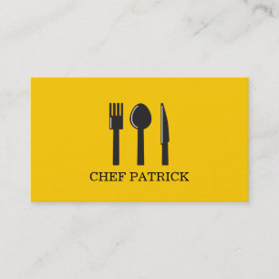 Chef Catering Eten Restaurant Zakelijke Kaart Visitekaartje