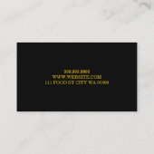 Chef Catering Food Restaurant Visitekaartje (Achterkant)