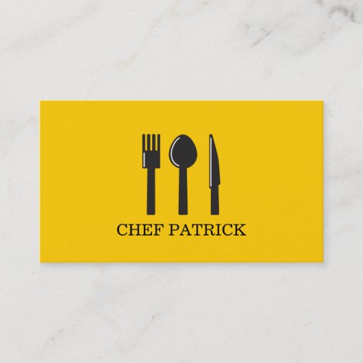 Chef Catering Food Restaurant Visitekaartje (Voorkant)
