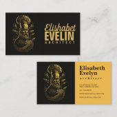 Chef Catering Goud Modern Zwart Blink 309 Visitekaartje (Voorkant / Achterkant)