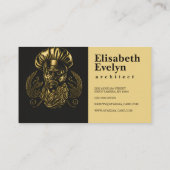 Chef Catering Goud Modern Zwart Blink 432 Visitekaartje (Achterkant)