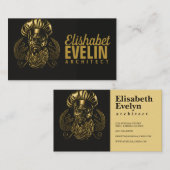 Chef Catering Goud Modern Zwart Blink 432 Visitekaartje (Voorkant / Achterkant)