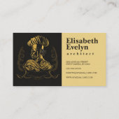 Chef Catering Goud Modern Zwart Blink 507 Visitekaartje (Achterkant)