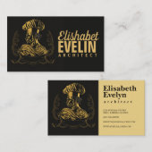 Chef Catering Goud Modern Zwart Blink 507 Visitekaartje (Voorkant / Achterkant)