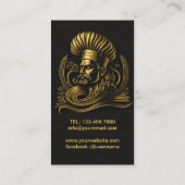 Chef Catering Goud Modern Zwart knipoogje 210 Visitekaartje (Achterkant)