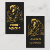 Chef Catering Goud Modern Zwart knipoogje 210 Visitekaartje (Voorkant / Achterkant)