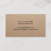 Chef Catering  groenten Rustic Kraft Visitekaartje (Achterkant)