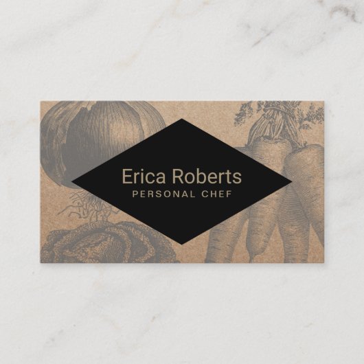 Chef Catering  groenten Rustic Kraft Visitekaartje (Voorkant)