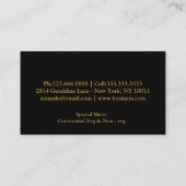 Chef Catering Kitchen - goudtroep Visitekaartje (Achterkant)