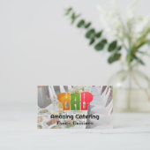 Chef Catering Logo | Feestelijke Setting Visitekaartje (Staand voorkant)